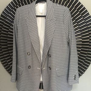 H&M Double Breasted Houndstooth Blazer NWOT